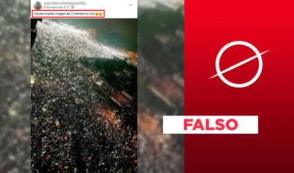 Es falso que foto expone una protesta masiva de Colombia en 2021