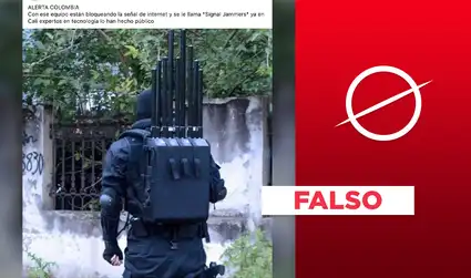 Es falso que la foto de bloqueador de señal sea del contexto actual en Colombia