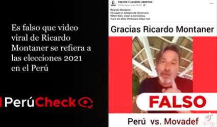 Es falso que video viral de Ricardo Montaner se refiera a las elecciones 2021 en el Perú