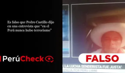Es falso que Pedro Castillo dijo en una entrevista que “en el Perú nunca hubo terrorismo”