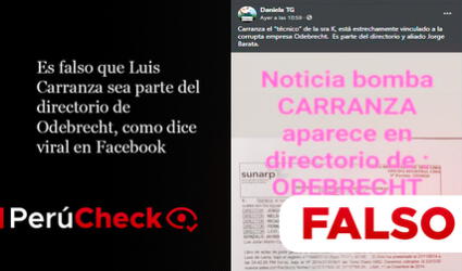 Es falso que Luis Carranza sea parte del directorio de Odebrecht, como dice viral en Facebook