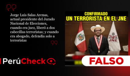 Es falso que el presidente del Jurado Nacional de Elecciones sea terrorista