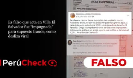 Es falso que acta en Villa El Salvador fue “impugnada” para supuesto fraude