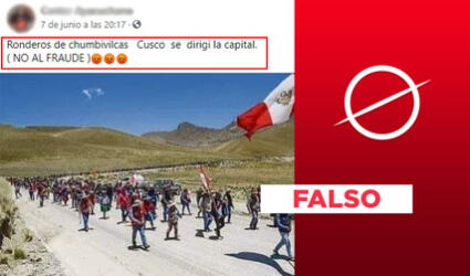 No, foto no expone a ronderos de Chumbivilcas desplazándose a Lima tras el proceso electoral