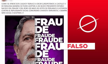 Es falso que el triunfo de Pedro Castillo se debió “al robo de miles de votos de peruanos”