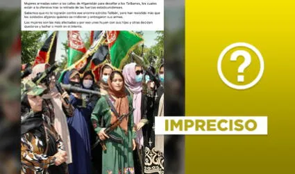 Es imprecisa la publicación sobre foto de mujeres armadas contra el ejército talibán