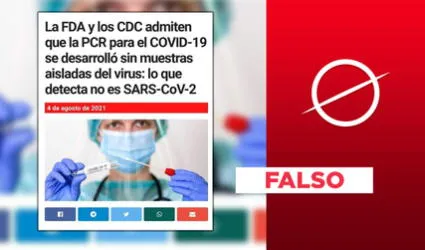 Es falso que la FDA y los CDC “admiten” que las pruebas PCR no detectan el SARS-CoV-2
