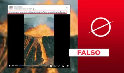Es falso que este video expone el volcán de La Palma en España