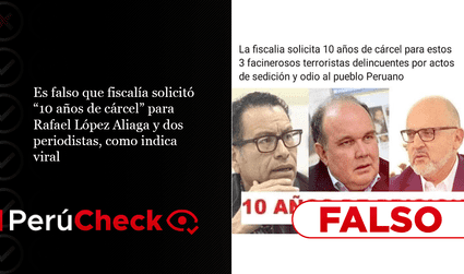 Es falso que Fiscalía solicitó “10 años de cárcel” para Rafael López Aliaga y dos periodistas, como indica viral