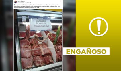 No, foto de “planes de financiación” para comprar carne en Argentina no es actual