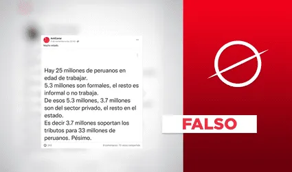 No, los trabajadores formales del sector privado no pagan los tributos de todos los peruanos