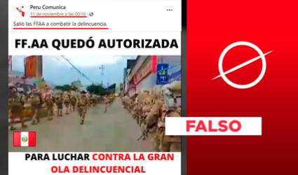 No, video no muestra que las FF.AA salieron a “combatir la delincuencia” en noviembre de 2021