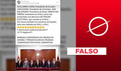 No, presidentes de Ecuador, Brasil, Colombia y Chile no presentaron una “denuncia de fraude electoral” en Perú