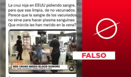 Es falso que la Cruz Roja no reciba sangre donada por personas vacunadas