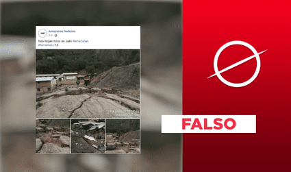 No, las fotos difundidas de grietas en Jaén no están relacionadas con el terremoto en Amazonas