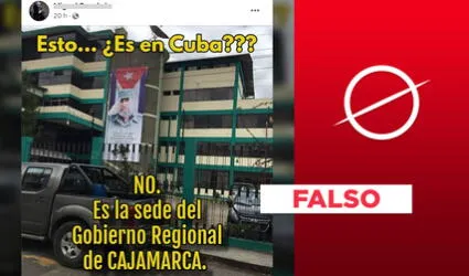 No, la sede del Gobierno Regional de Cajamarca no tiene un cartel de Fidel Castro en la actualidad