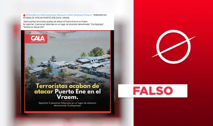 Es falso que se produjo un ataque en Puerto Ene, Vraem, el 12 de diciembre