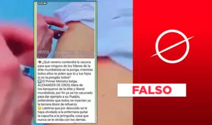 Es falso que video exponga a primer ministro belga fingiendo vacunarse