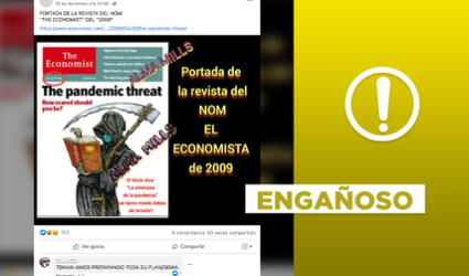 No, portada de The Economist del año 2009 no tiene relación con la actual pandemia