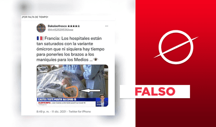 No, no es verdad que una emisora francesa haya mostrado una foto de un maniquí “internado” por ómicron