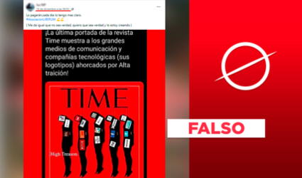 Es falso que la imagen de 5 siluetas ahorcadas haya sido portada de la revista Time