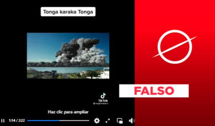 No, video viral no muestra la erupción volcánica en Tonga