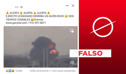 No, video de avión caído no muestra al ejército ucraniano derribando despliegue ruso