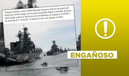No, foto de buques no muestra “bloqueo” de Turquía a embarcación rusa en 2022