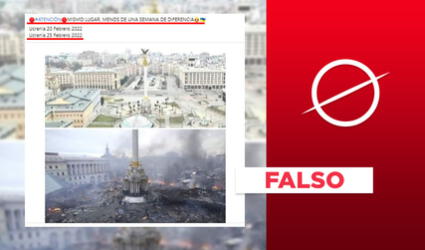 No, imágenes de una plaza de Ucrania no muestran el antes y después del conflicto con Rusia