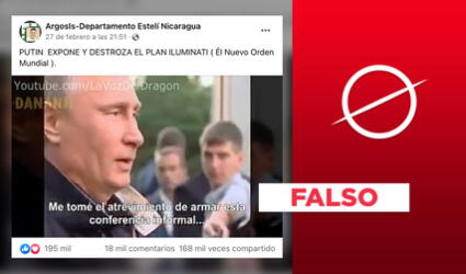 Es falso el supuesto video en el que Putin “expone y destroza el plan illuminati”