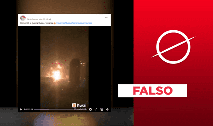No, video de explosión no muestra una escena de la guerra en Ucrania