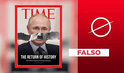 No, la revista Time no publicó una portada en la que se compara a Vladimir Putin con Adolf Hitler