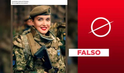 No, esta foto no muestra a la primera dama de Ucrania vestida con traje militar