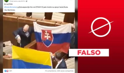 No, este video no demuestra que Eslovaquia “apoya a Rusia” en la guerra actual