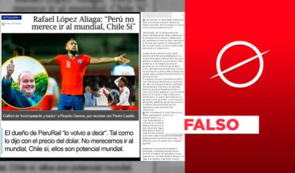 No, López Aliaga no ha dicho que “Perú no merece ir al Mundial”, como afirma viral