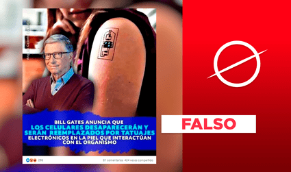 No, Bill Gates no anunció que los celulares serán reemplazados por tatuajes electrónicos