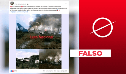 No, accidente aéreo no tuvo lugar en Colombia, como indica viral