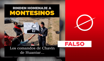 No, excomandos de Chavín de Huántar no llevaron una foto de Vladimiro Montesinos a ceremonia