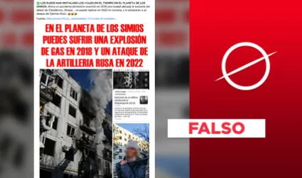 No, foto de un ataque ruso en Ucrania no corresponde a una “explosión de gas” en 2018