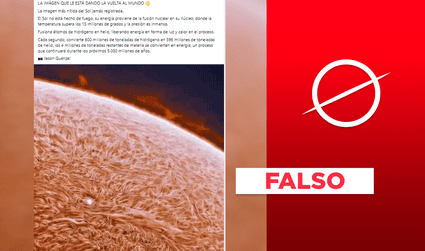 No, imagen viral no muestra “la imagen más nítida del Sol jamás registrada”