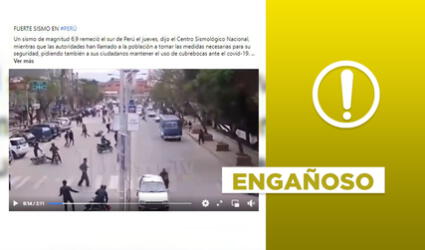 No, video de una calle en movimiento no corresponde al sismo de Puno en 2022