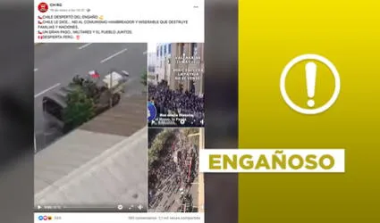 Post viral con videos de protestas en Chile contiene material de años anteriores