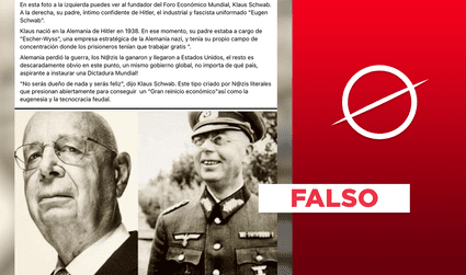 No, foto viral no muestra al padre de Klaus Schwab con uniforme militar nazi