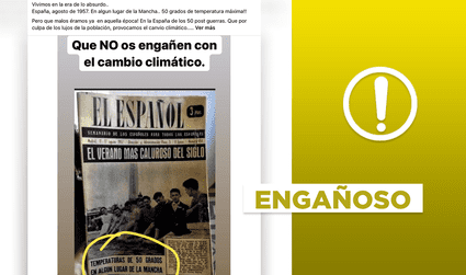 No, una portada que reporta 50 grados en 1957 no prueba que el cambio climático es un “engaño”