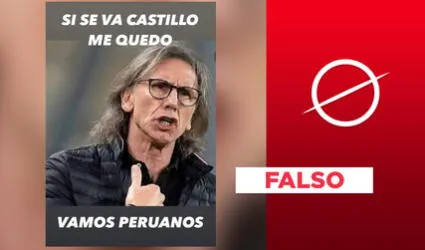 No, Ricardo Gareca no dijo que se quedaba en la selección peruana si Pedro Castillo renunciaba