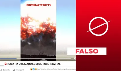No, video viral no muestra la explosión de un misil ruso