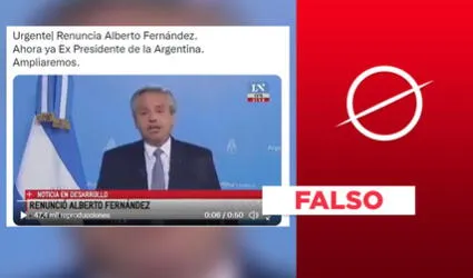 No, video no expone la renuncia de Alberto Fernández a la presidencia de Argentina