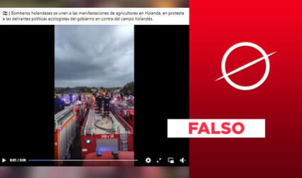 Es falso que video expone a bomberos uniéndose a huelga de agricultores en Holanda