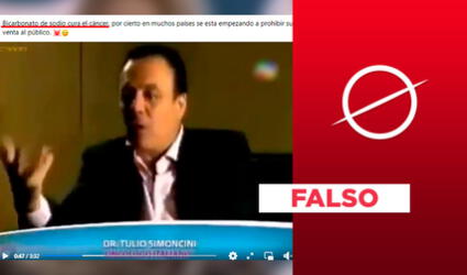 Es falso que el bicarbonato de sodio cura el cáncer