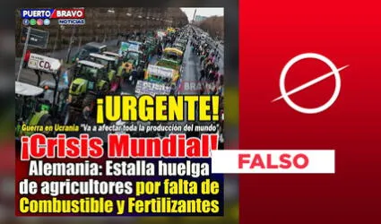 Es falso que foto de una protesta con tractores sea de una “huelga” en Alemania en 2022
